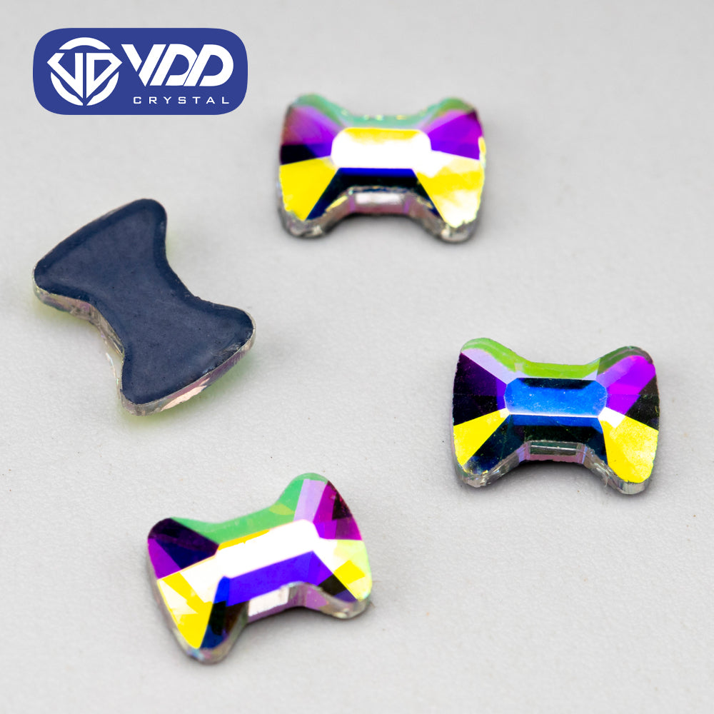 VDD 2703-4x6mm Wholesale 1440Pcs Rectangle Glass Rhinestones Crystal AB Flatback HotFix Strass Shape 3D Stones For Nail Art DIY Decoration
