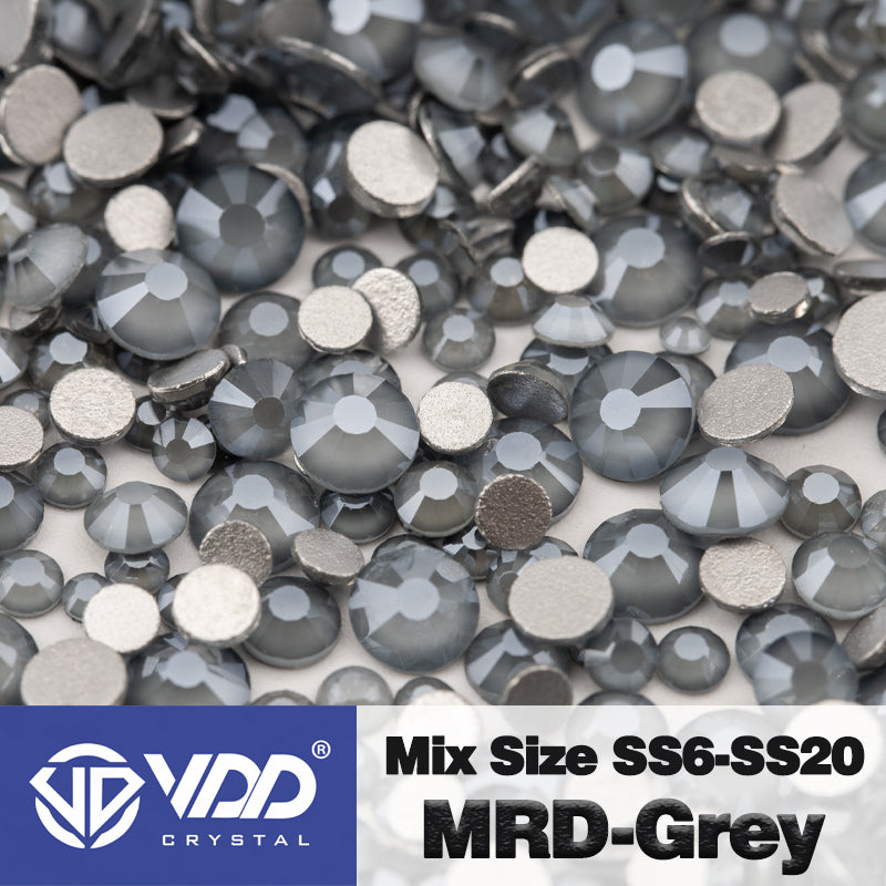 VDD 140 MRD-Grey Mix Size SS6-SS20 High Quality Glass Rhinestones Crystal Flatback Glitter Stones Nail Art DIY Crafts Decorations