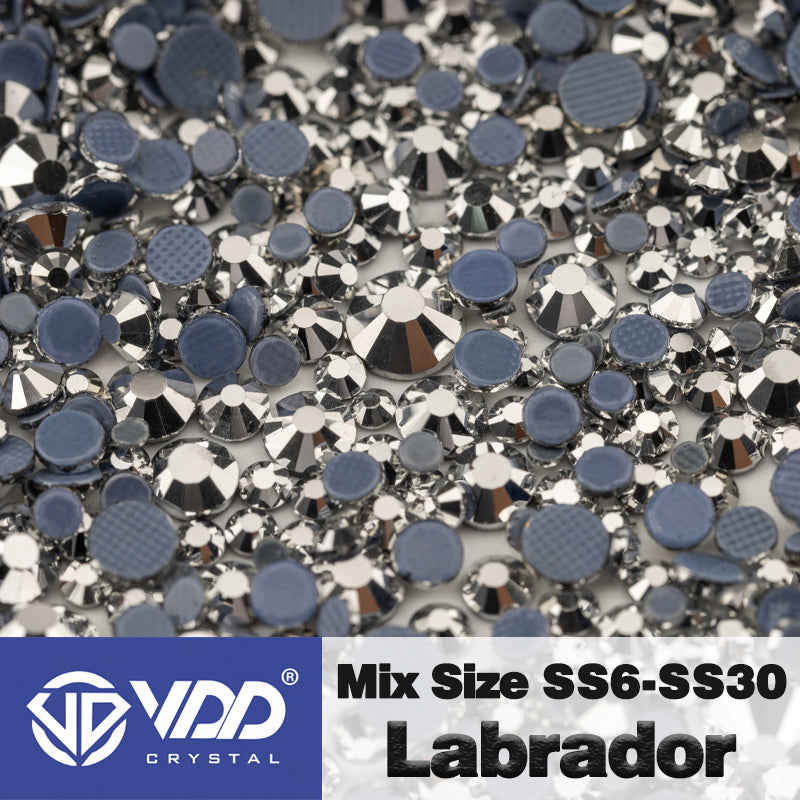 VDD 066 Labrador Wholesale SS6-SS30 Hotfix Mix Size Glass Rhinestone Crystal Flat Back High Quality Strass Stones For DIY Clothes Accessories