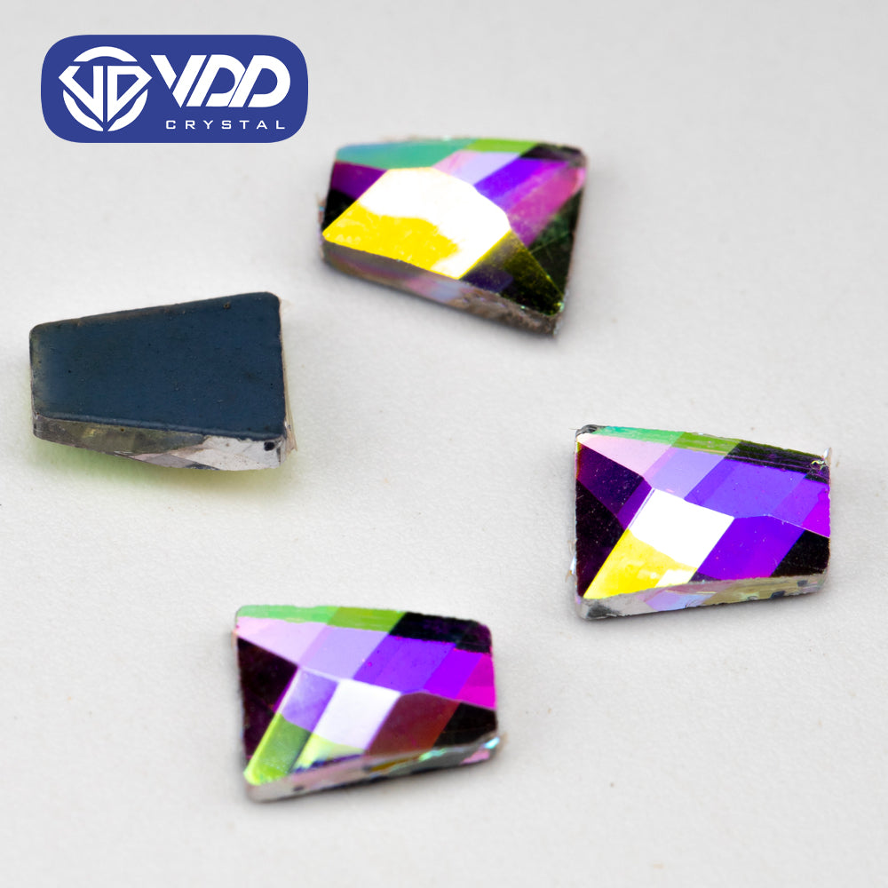 VDD 2801-5x6mm Wholesale 1440Pcs Rectangle Glass Rhinestones Crystal AB Flatback HotFix Strass Shape 3D Stones For Nail Art DIY Decoration
