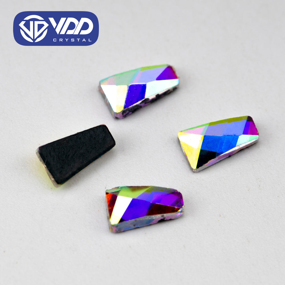 VDD 2802-3.5x6mm Wholesale 1440Pcs Rectangle Glass Rhinestones Crystal AB Flatback HotFix Strass Shape 3D Stones For Nail Art DIY Decoration