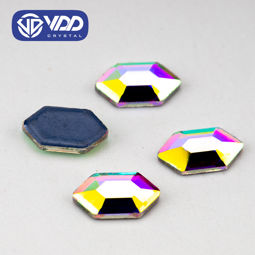 VDD 2804-4.2x8mm Wholesale 1440Pcs Rectangle Glass Rhinestones Crystal AB Flatback HotFix Strass Shape 3D Stones For Nail Art DIY Decoration