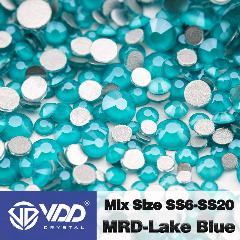 VDD 141 MRD-Lake Blue Mix Size SS6-SS20 High Quality Glass Rhinestones Crystal Flatback Glitter Stones Nail Art DIY Crafts Decorations