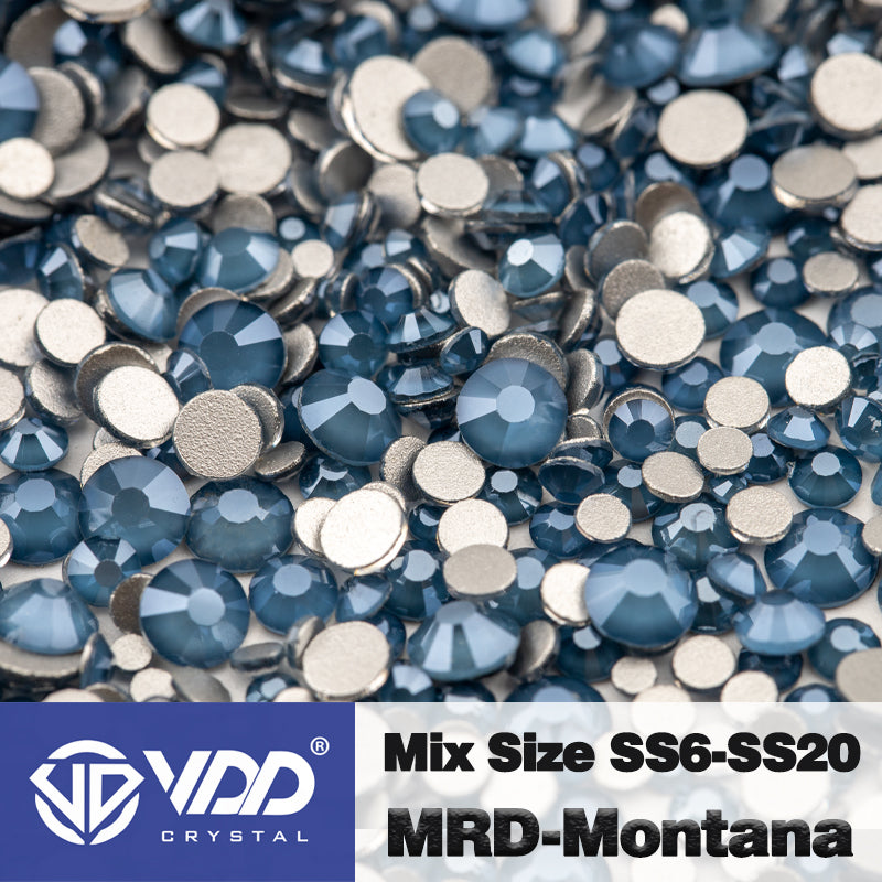 VDD 142 MRD-Montana Mix Size SS6-SS20 High Quality Glass Rhinestones Crystal Flatback Glitter Stones Nail Art DIY Crafts Decorations