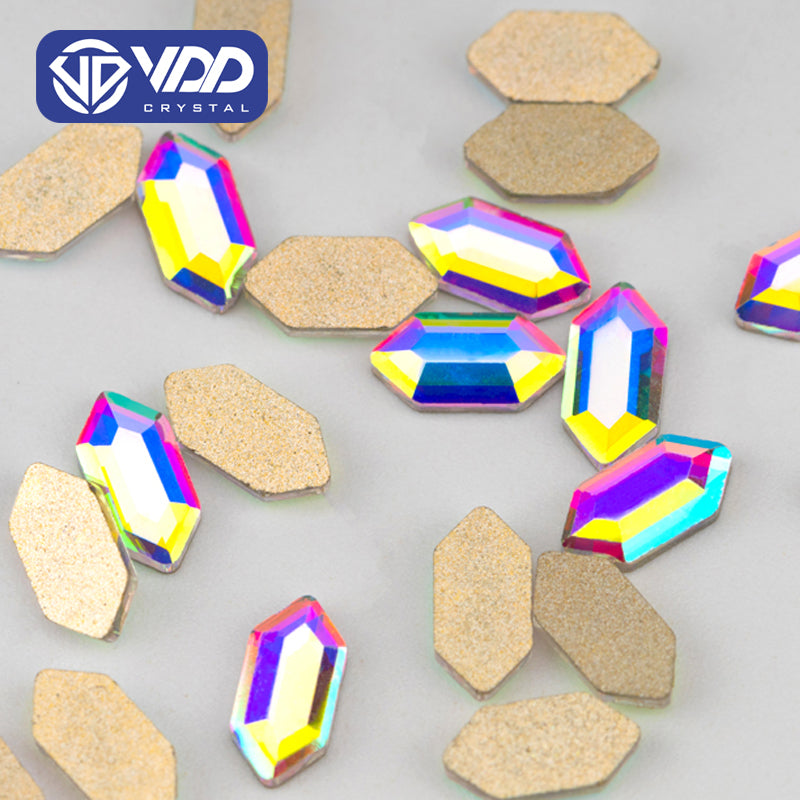 VDD 3x6mm - SAB20 100/500/1440Pcs Glass Shape Crystal Rhinestones Crystal AB Flatback Glitter Stones For DIY Nail Art Decorations SAB Series