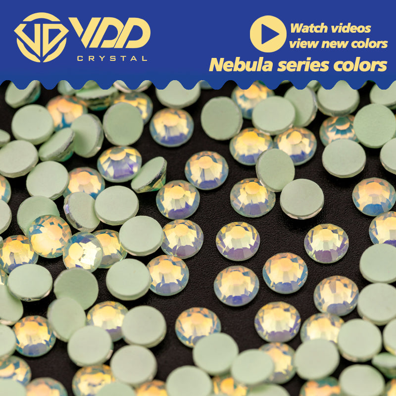 VDD 403 Peridot Nebula Ocean Series High Quality Non-hotfix Glass Crystal Rhinestones Flatback Strass Stones