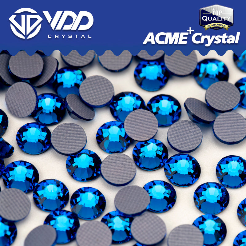 VDD 029 Capri Blue ACME+Series AAAAA Top Quality Hot-Fix Glass Crystal Rhinestones Flatback Strass Stones