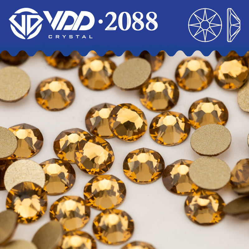 VDD 007 Lt.Colorado Topaz SS16-SS30 High Quality AAAAA 2088 8 Big 8 Small Rhinestone Flatback Glitter Stone Crafts Nail Art Accessories