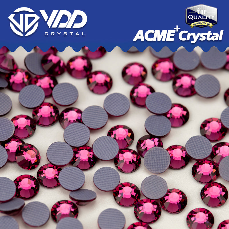 VDD 042 Fuchsia ACME+Series AAAAA Top Quality Hot-Fix Glass Crystal Rhinestones Flatback Strass Stones