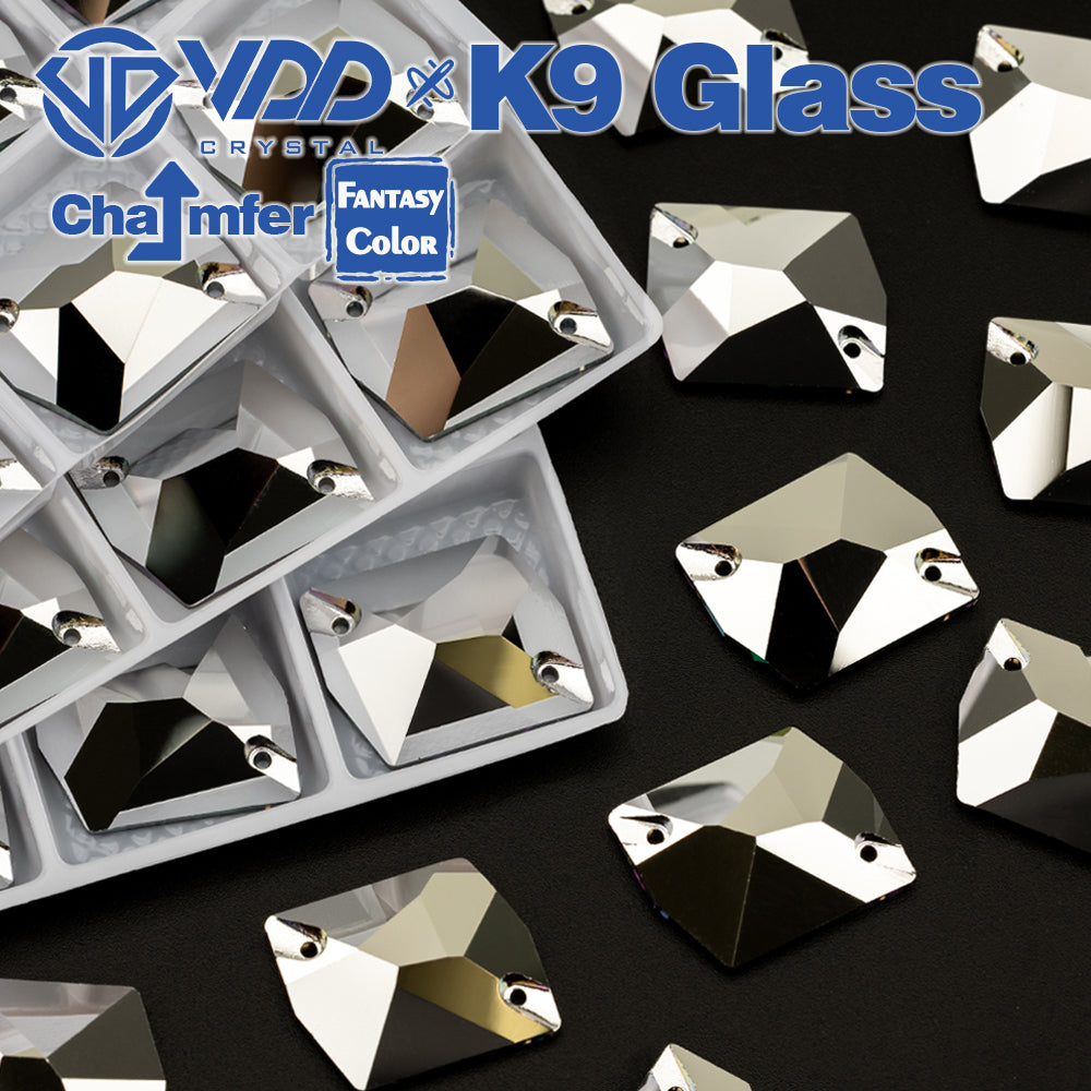 VDD Cosmic 17x21mm 15Pcs Labrador Color Top Quality K9 Glass Sew on Rhinestone Sewing Crystal Flatback Garment Decorations