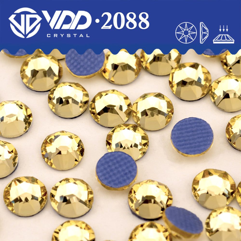 VDD 004 Jonquil SS16-SS30 High Quality Hot-Fix Glass 2088 Rhinestones Crystal Flatback 8 Big 8 Small DIY Clothes Decoration