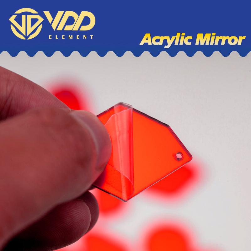 VDD 30/60/200Pcs Mix Size Red Orange Acrylic Mirror Sewing Rhinestones Sew On DIY Crafts FlatBack Stones For Garment Decorations