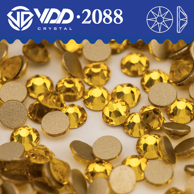 VDD 005 Citrine SS16-SS30 High Quality AAAAA 2088 8 Big 8 Small Rhinestone Flatback Glitter Stone Crafts Nail Art Accessories