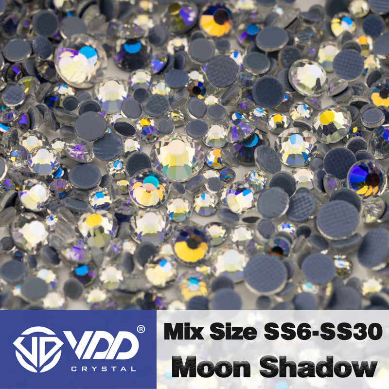 VDD 061 Moon Shadow Wholesale SS6-SS30 Hotfix Mix Size Glass Rhinestone Crystal Flat Back High Quality Strass Stones For DIY Clothes Accessories