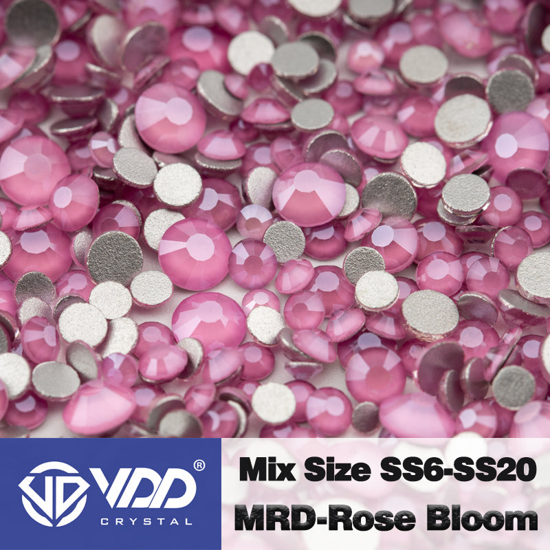 VDD 145 MRD-Rose Bloom Mix Size SS6-SS20 High Quality Glass Rhinestones Crystal Flatback Glitter Stones Nail Art DIY Crafts Decorations