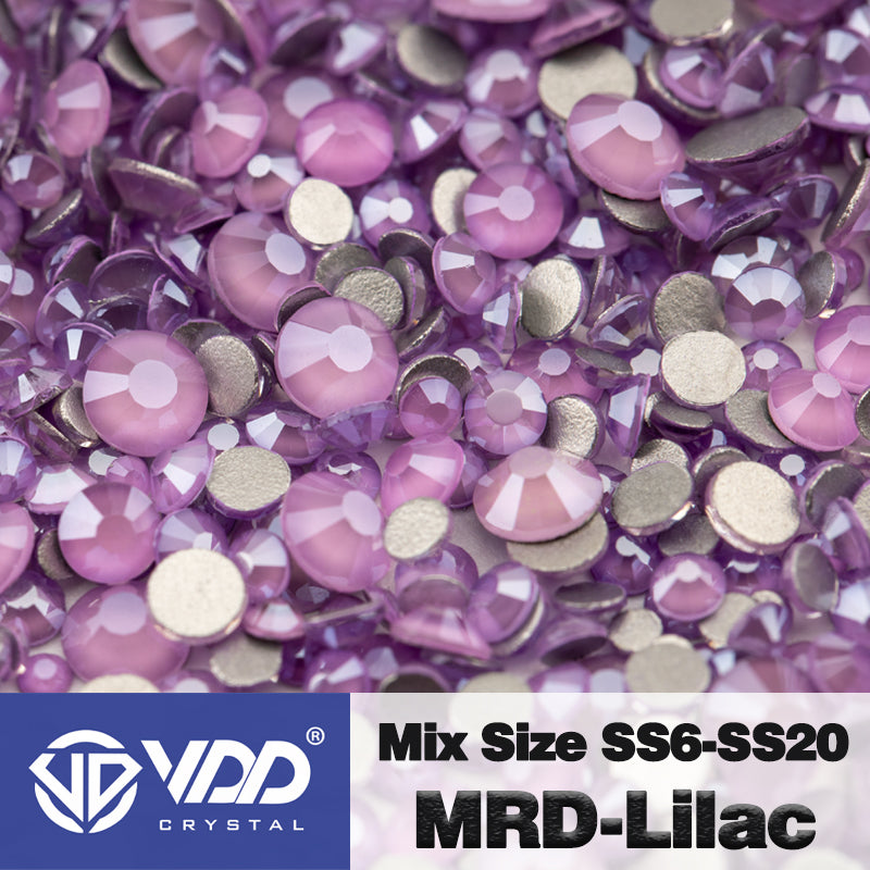 VDD 146 MRD-Lilac Mix Size SS6-SS20 High Quality Glass Rhinestones Crystal Flatback Glitter Stones Nail Art DIY Crafts Decorations