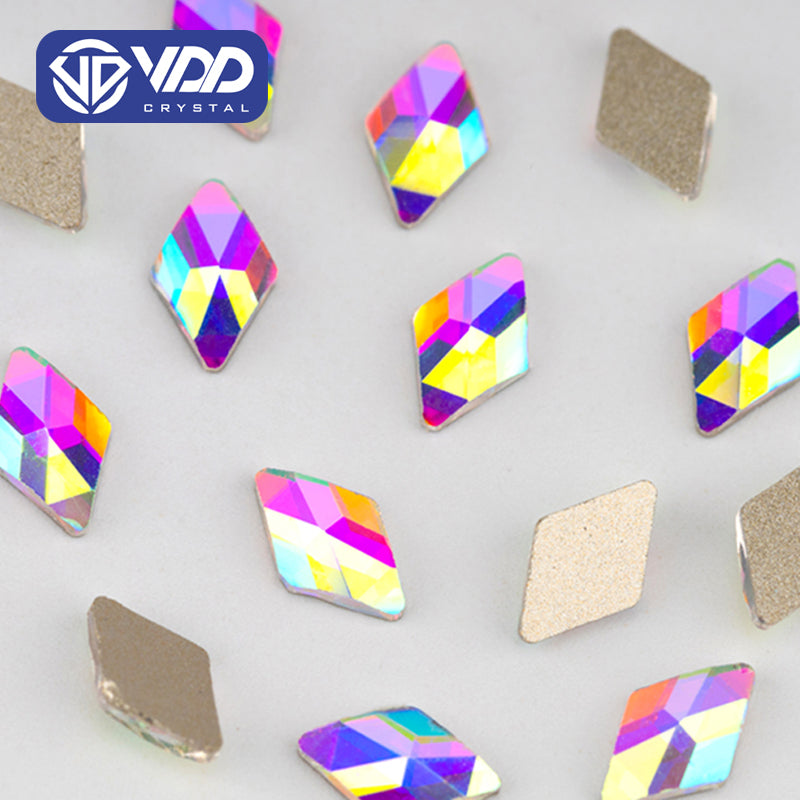 VDD 5x8mm - SAB08 100/500/1440Pcs Glass Shape Crystal Rhinestones Crystal AB Flatback Glitter Stones For DIY Nail Art Decorations SAB Series