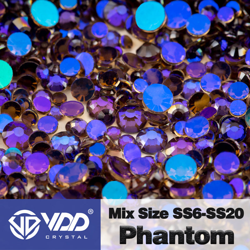 VDD 153 Phantom Mix Size SS6-SS20 High Quality Glass Rhinestones Crystal Flatback Glitter Stones Nail Art DIY Crafts Decorations