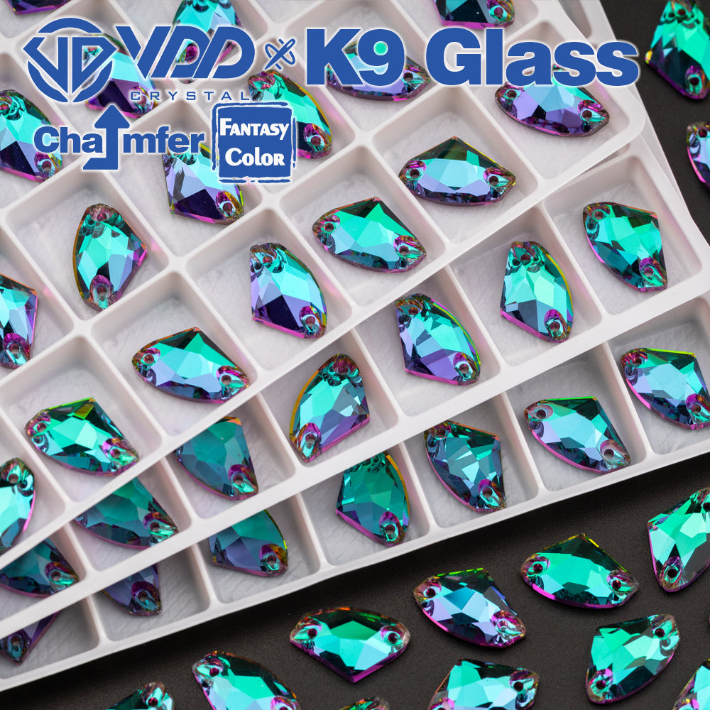 VDD Galactic 9x14mm 36Pcs Heliotrope Color Top Quality K9 Glass Sew on Rhinestones Crystal Flatback Stones Garment Decorations
