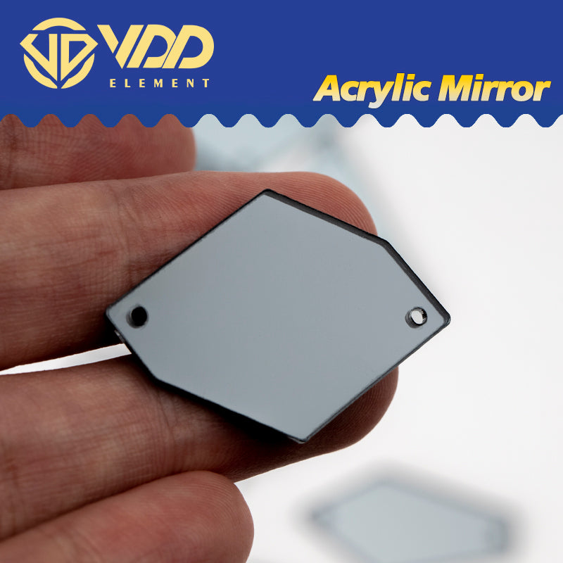 VDD 30/60/200Pcs Mix Size Grey Acrylic Mirror Sewing Rhinestones SewOn DIY Crafts FlatBack Sewing Stones For Garment Decorations