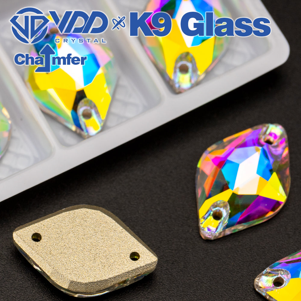 VDD S255 Crystal AB Lemon Top Quality K9 Glass Sew on Rhinestones Crystal Flatback Sewing Stones for Clothes Decorations