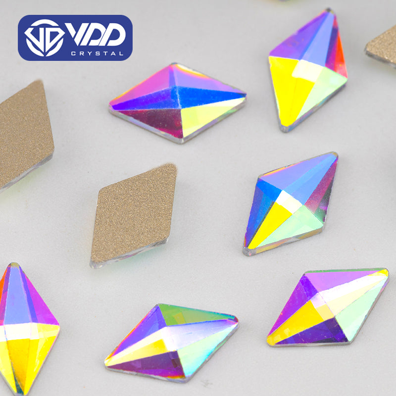 VDD 6x10mm - SAB14 100/500/1440Pcs Glass Shape Crystal Rhinestones Crystal AB Flatback Glitter Stones For DIY Nail Art Decorations SAB Series