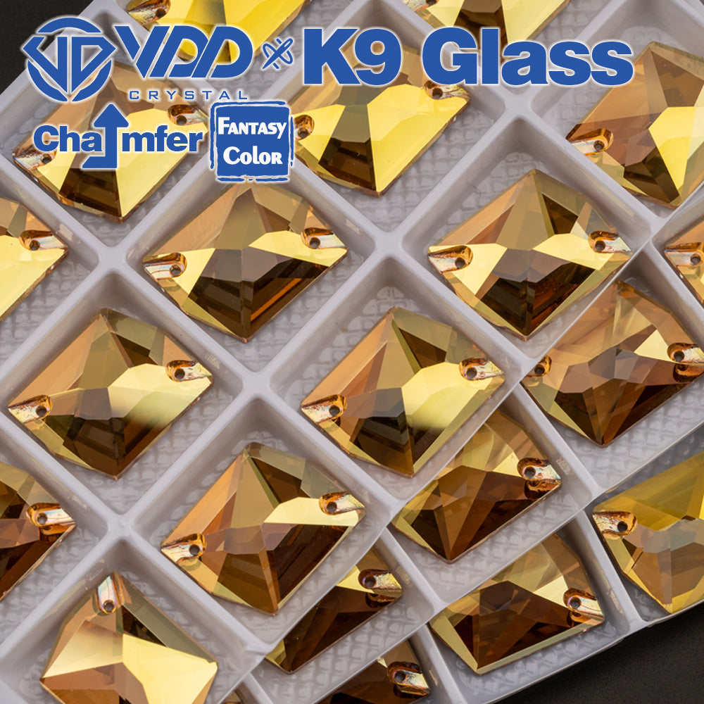 VDD Cosmic 17x21mm 15Pcs Sunshine Color K9 Glass Sew on Rhinestones Sewing Crystals Flat Back Stones for Clothes Accessories