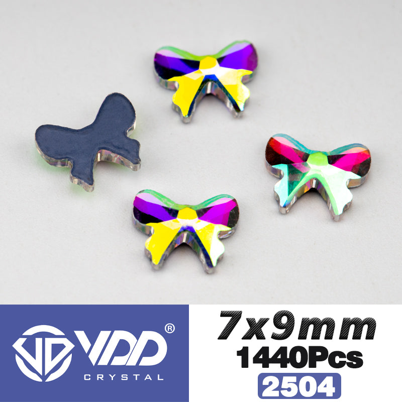 VDD 2504-7x9mm Wholesale 1440Pcs Rectangle Glass Rhinestones Crystal AB Flatback HotFix Strass Shape 3D Stones For Nail Art DIY Decorations