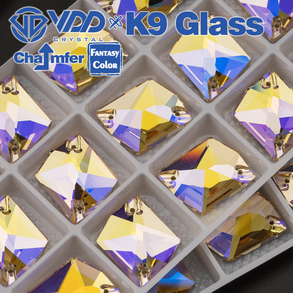 VDD Cosmic 17x21mm 15Pcs Paradise Shine Color Top Quality K9 Glass Sew on Rhinestone Sewing Crystal Flatback Clothes Decorations