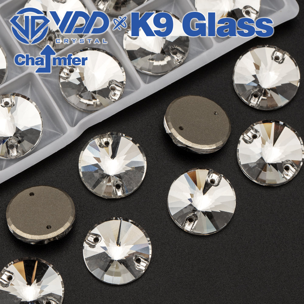 VDD Rivoli S101 Crystal Top Quality K9 Glass Sew on Rhinestones Crystal Flatback Sewing Strass Stones for Garment Wedding Dress
