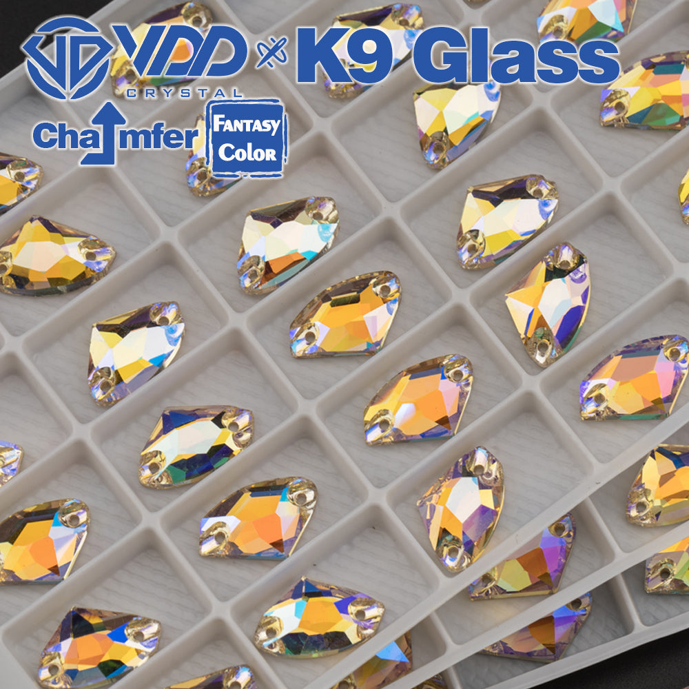 VDD Galactic 9x14mm 36Pcs Paradise Shine Color Top Quality K9 Glass Sew on Rhinestone Sewing Crystal Flatback Clothes Decoration