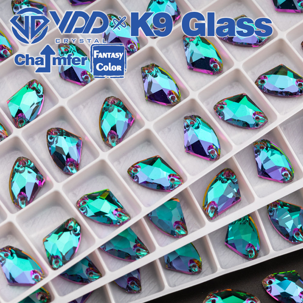 VDD Galactic 9x14mm 36Pcs Heliotrope Color Top Quality K9 Glass Sew on Rhinestones Crystal Flatback Stones Garment Decorations