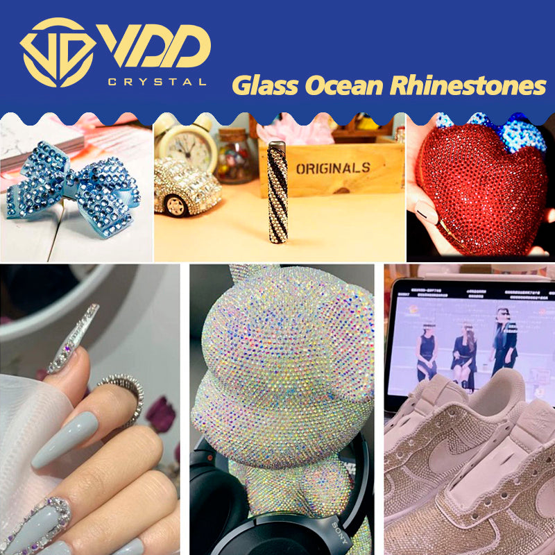 VDD 438 Glitz-Magenta SS4-SS30 High Quality Glass Rhinestones Crystal Flatback Strass Diamond Stones For DIY Nail Art Accessories