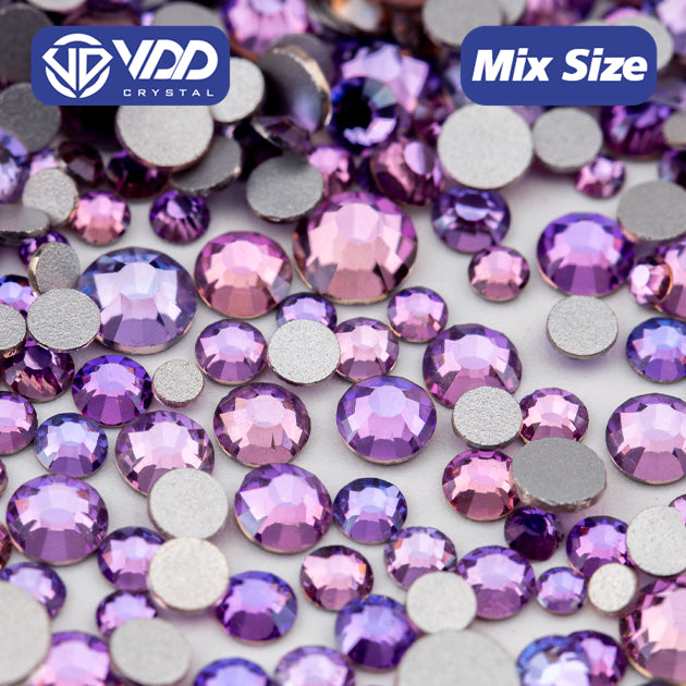 VDD 037 Angel Violet Mix Size SS6-SS20 High Quality Glass Rhinestones Crystal Flatback Glitter Stones Nail Art DIY Crafts Decorations