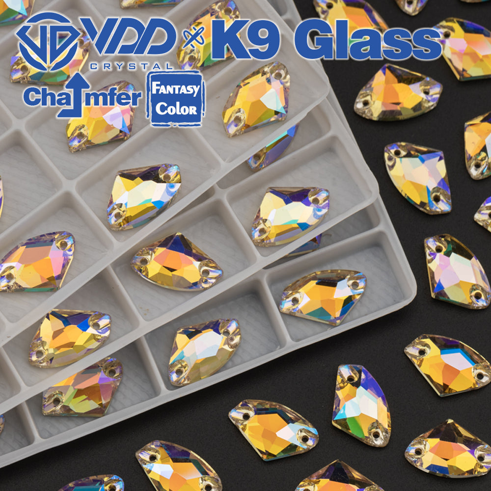 VDD Galactic 9x14mm 36Pcs Paradise Shine Color Top Quality K9 Glass Sew on Rhinestone Sewing Crystal Flatback Clothes Decoration