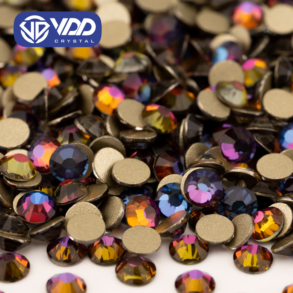 VDD 063 Blue Flare High Quality Glass Rhinestones Crystal Gold Flatback Strass Stones For Nail Art Crafts DIY Decorations