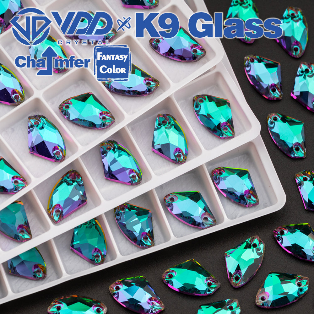 VDD Galactic 9x14mm 36Pcs Heliotrope Color Top Quality K9 Glass Sew on Rhinestones Crystal Flatback Stones Garment Decorations