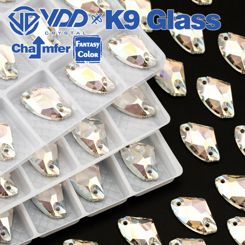 VDD Galactic 9x14mm 36Pcs Stardust Shimmer Top Quality K9 Glass Sew on Rhinestones Crystal Flatback Stones Garment Decorations