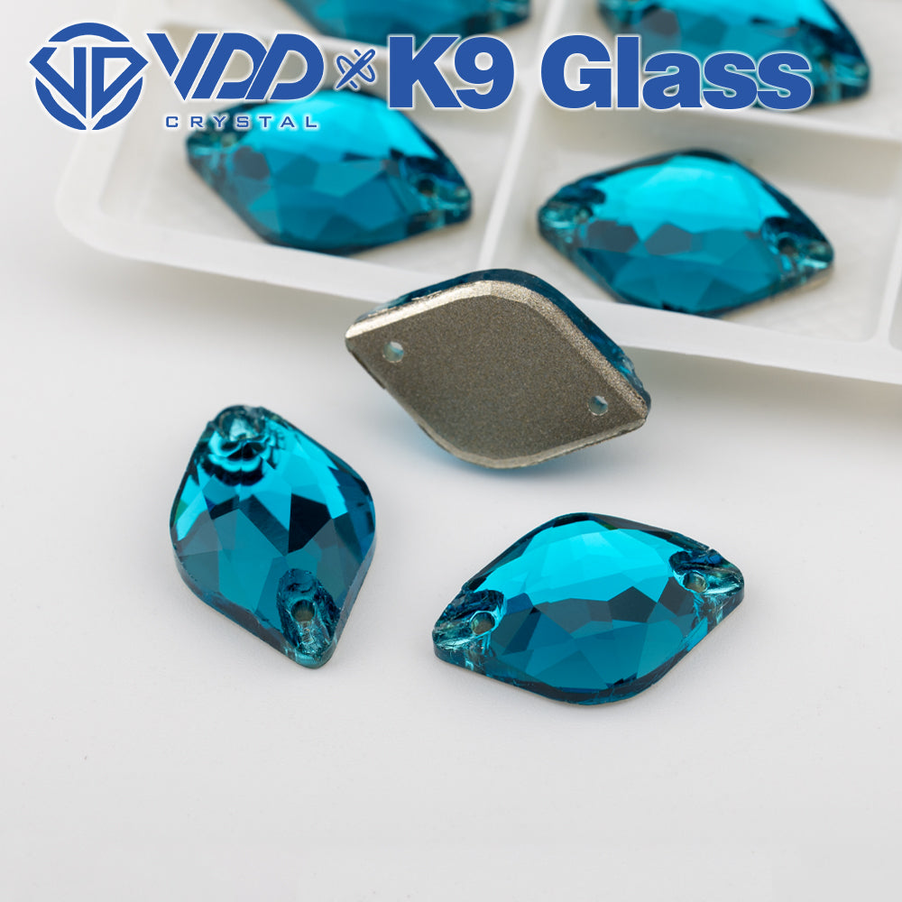 VDD S115 Indicolite Lemon Top Quality K9 Glass Sew on Rhinestones Crystal Flatback Sewing Stones for Clothes Decorations
