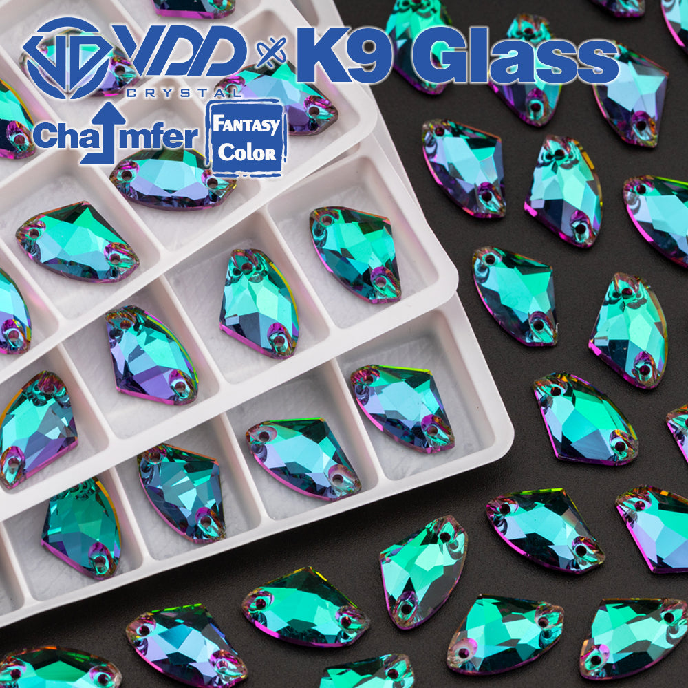 VDD Galactic 9x14mm 36Pcs Heliotrope Color Top Quality K9 Glass Sew on Rhinestones Crystal Flatback Stones Garment Decorations