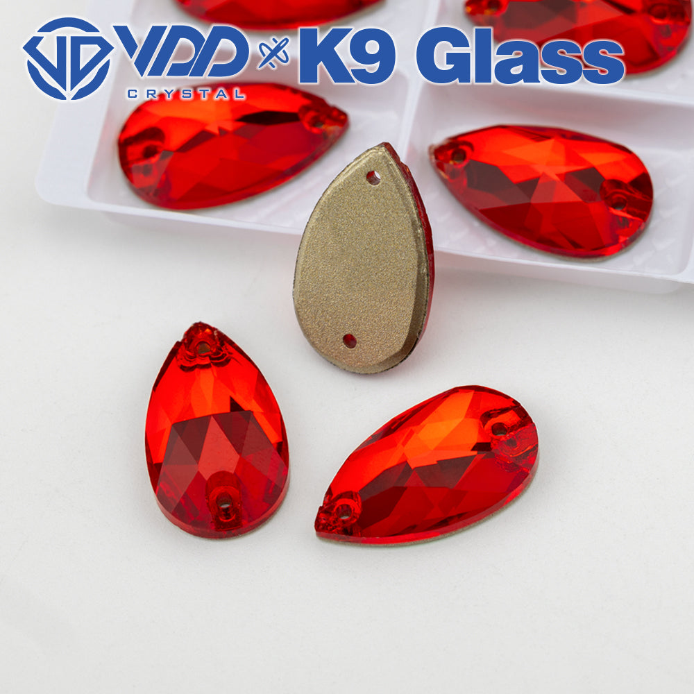 VDD 013 Siam Ocean Series - Cristales de imitación de vidrio sin fijación en caliente de alta calidad, piedras de estrás con parte posterior plana
