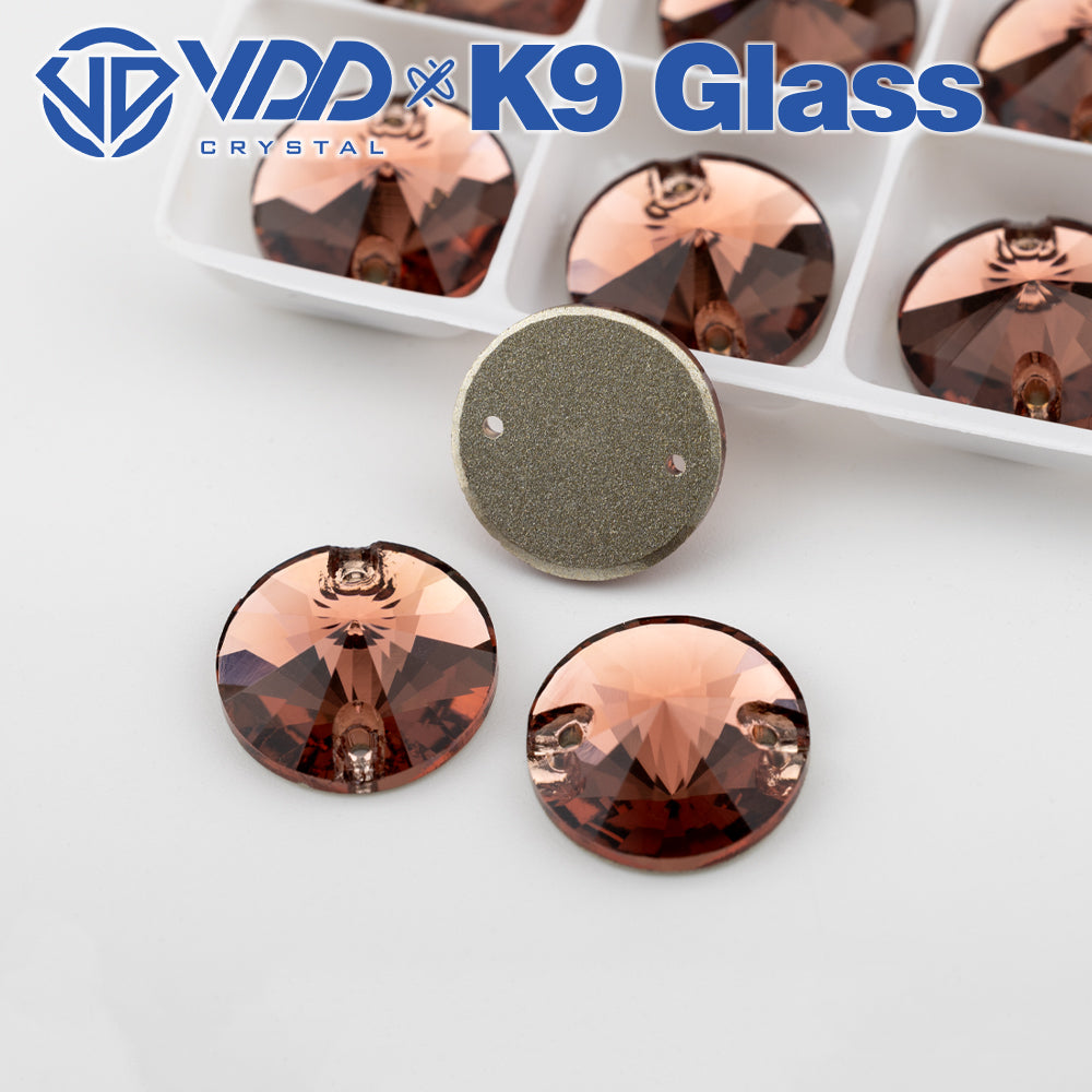 VDD Rivoli S111 Wine Top Quality K9 Glass Sew on Rhinestones Crystal Flatback Sewing Strass Stones for Garment Wedding Dress