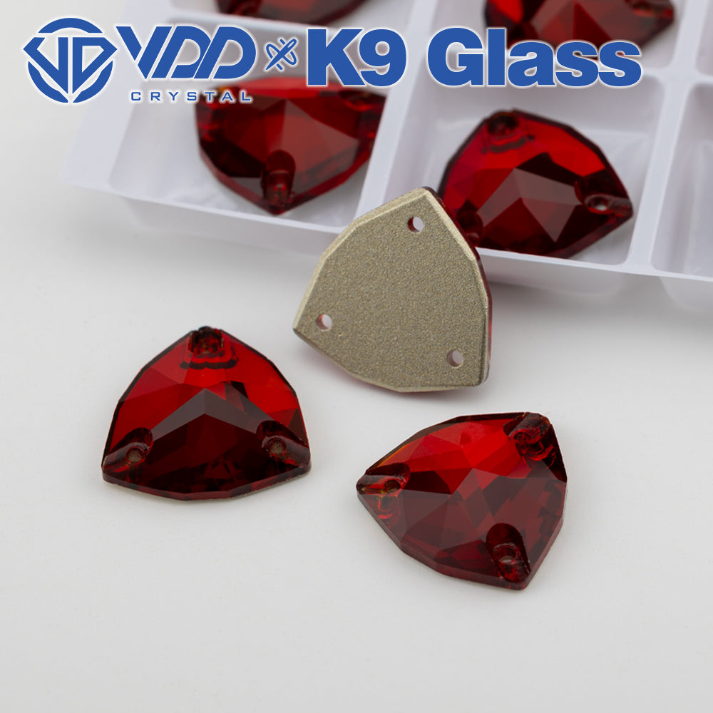 VDD Trilliant S110 Garnet Top Quality K9 Glass Sew on Rhinestones Crystal Flatback Sewing Glitter Stones for DIY Garment