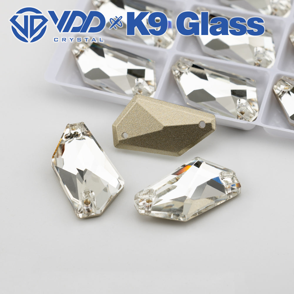 VDD S.Rhombus High Quality K9 Glass Sewing Clear Crystal Flatback Sew on Rhinestone Strass for Clothes Accessories Wedding Dress