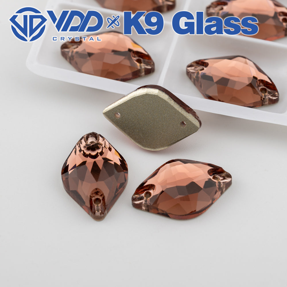 VDD S111 Wine Lemon Top Quality K9 Glass Sew on Rhinestones Crystal Flatback Sewing Stones for Clothes Decorations