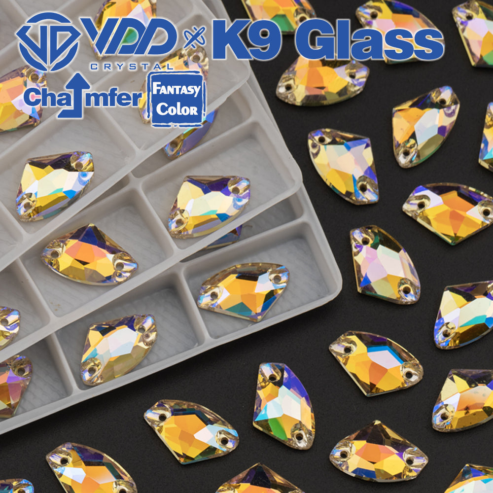 VDD Galactic 9x14mm 36Pcs Paradise Shine Color Top Quality K9 Glass Sew on Rhinestone Sewing Crystal Flatback Clothes Decoration