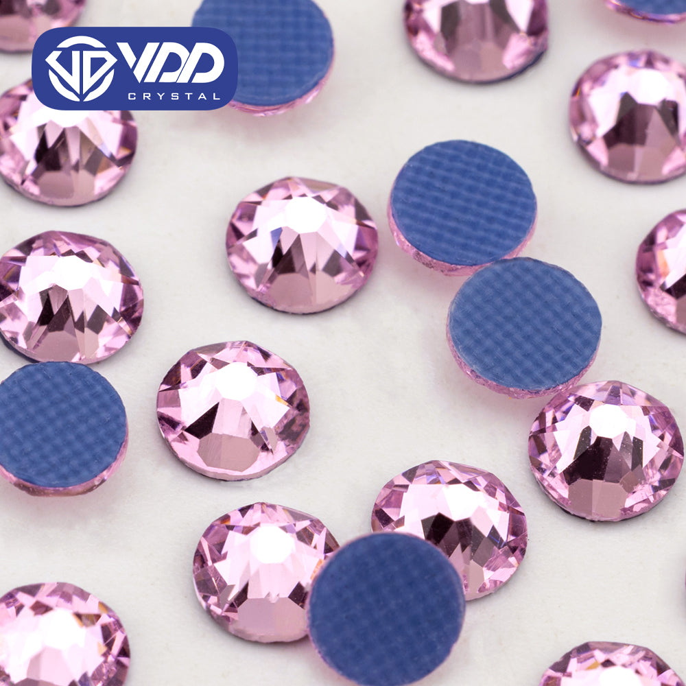VDD 040 Light Rose SS16-SS30 High Quality Hot-Fix Glass 2088 Rhinestones Crystal Flatback 8 Big 8 Small DIY Clothes Decoration