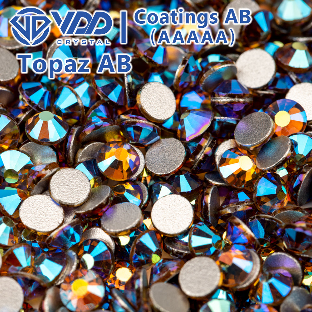 VDD 079 Topaz AB Ocean Series High Quality Non-hotfix Glass Crystal Rhinestones Flatback Strass Stones