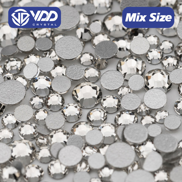 VDD 001 Crystal Mix Size SS6-SS20 High Quality Glass Rhinestones Crystal Flatback Glitter Stones Nail Art DIY Crafts Decorations