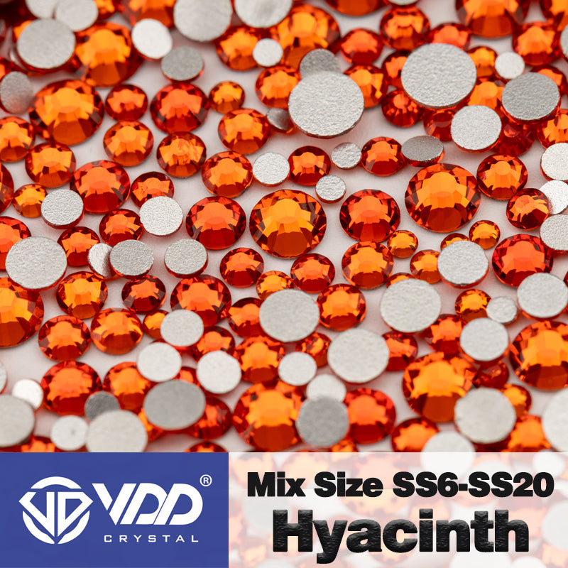 VDD 011 Hyacinth Mix Size SS6-SS20 High Quality Glass Rhinestones Crystal Flatback Glitter Stones Nail Art DIY Crafts Decorations
